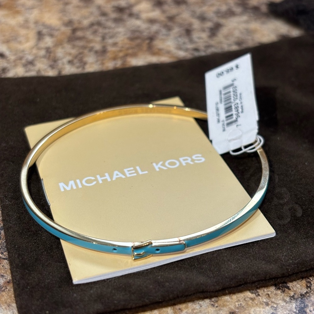 Michael Kors Gold and Teal Bracelet